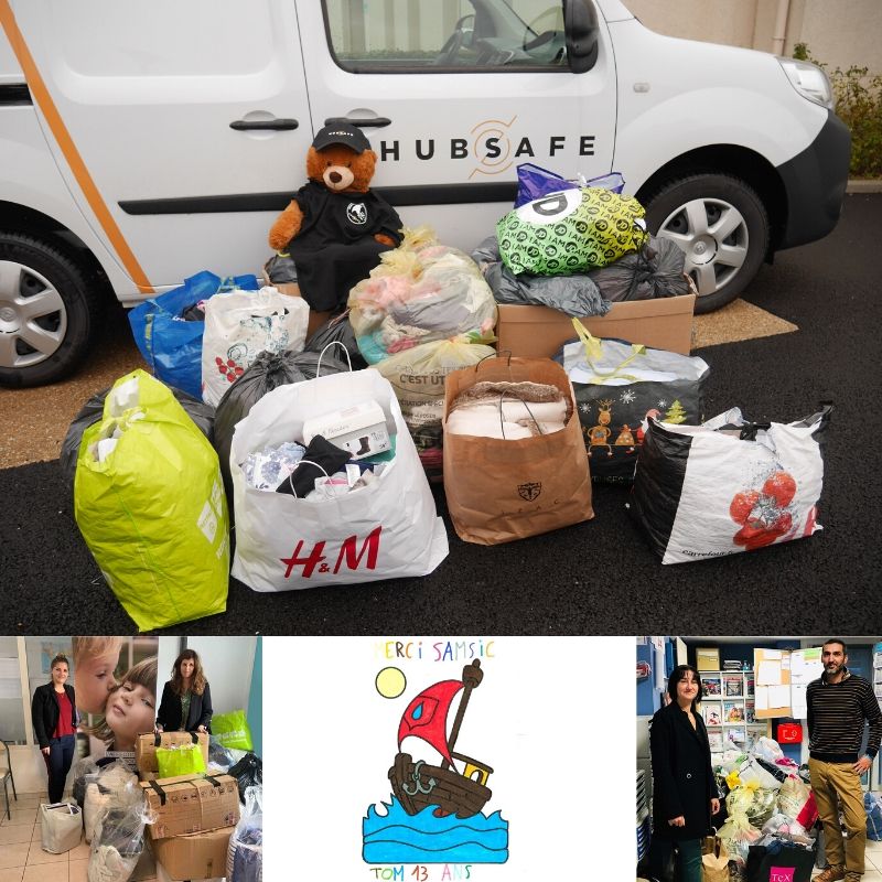 HUB SAFE collecte 138 kg de dons de vêtements & chaussures pour SOS Village d'Enfants