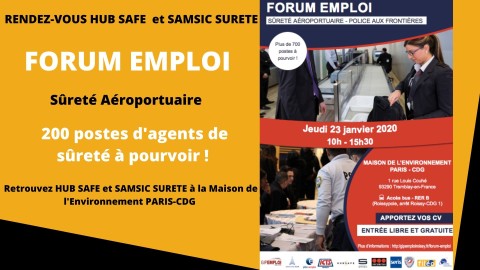 Forum de l’emploi Sûreté Aéroportuaire : HUB SAFE et SAMSIC SURETE participent